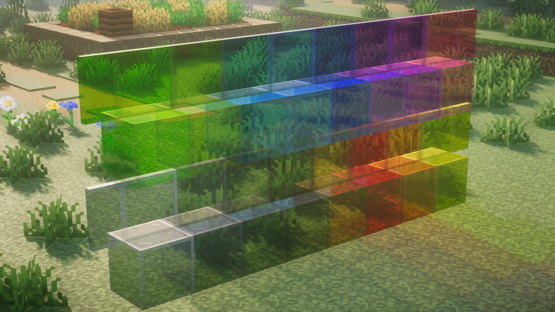 Showcase of stained glass textures with glass panes of latest update