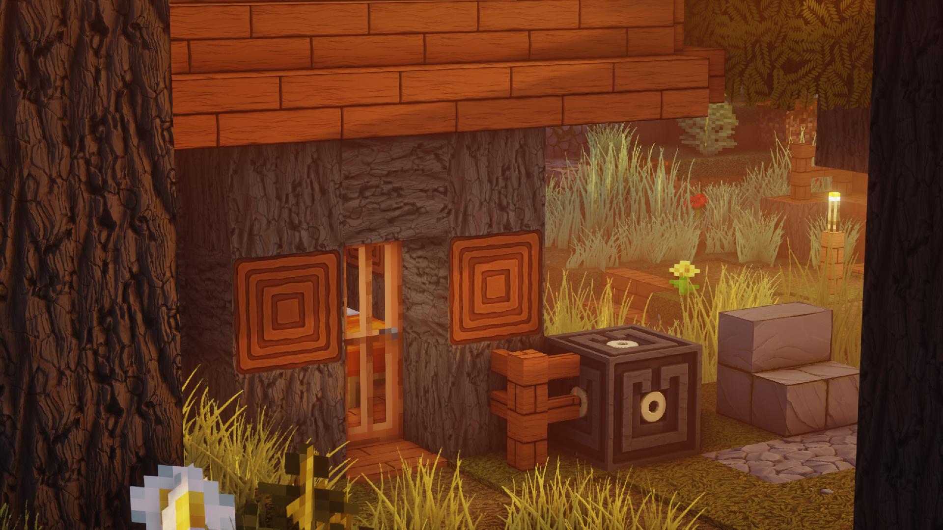 Picture of minecraft textures using Stylista resourcepack and AstraLex shader.