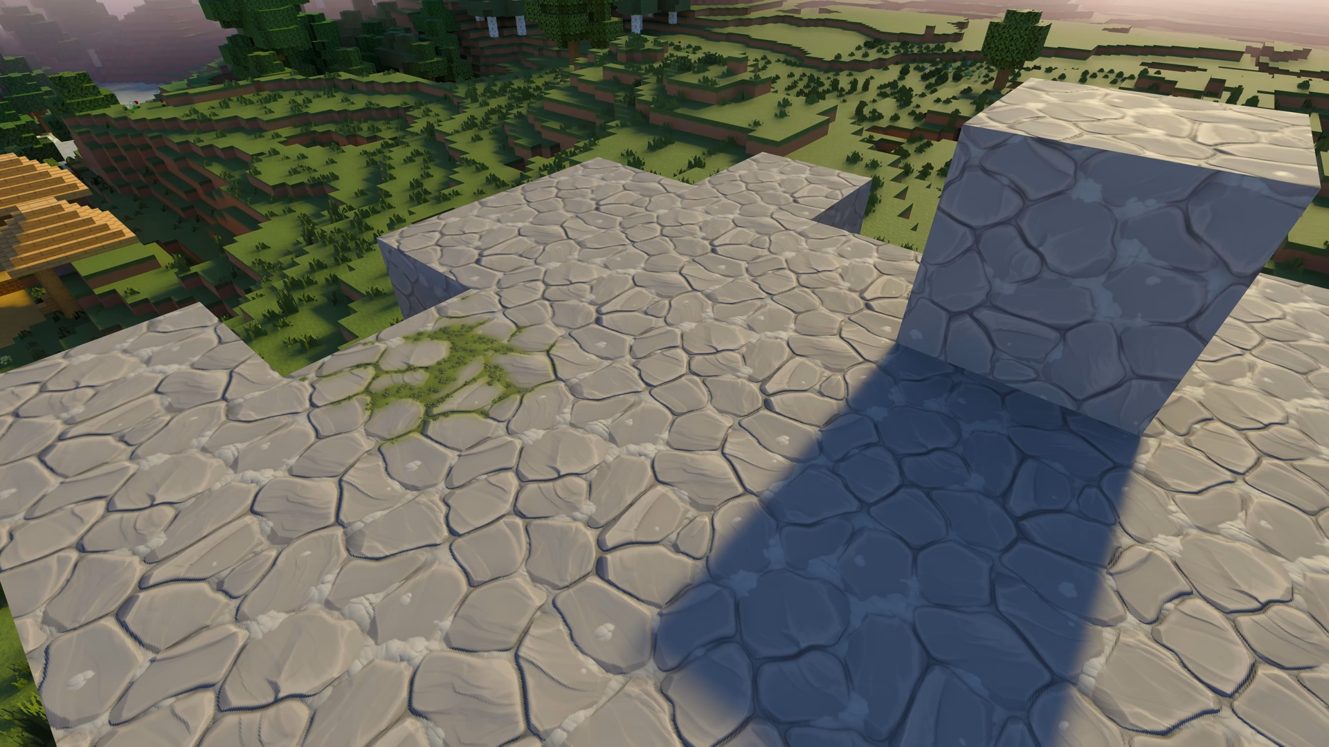 cobblestone and cobblestone_mossy textures with normal levels of ambient occlusion in direct sunlight with release 2