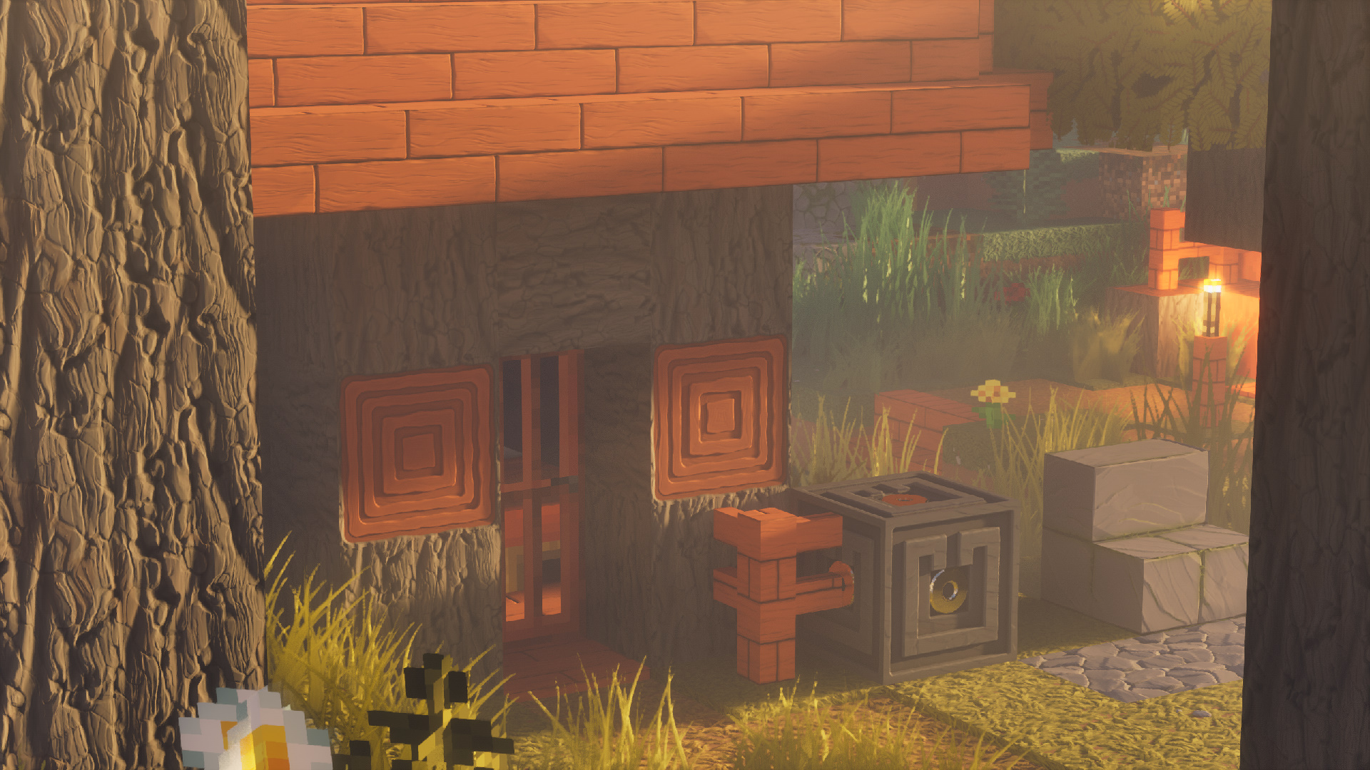 Visual representation of minecraft textures using Stylista resourcepack and Kappa shader.